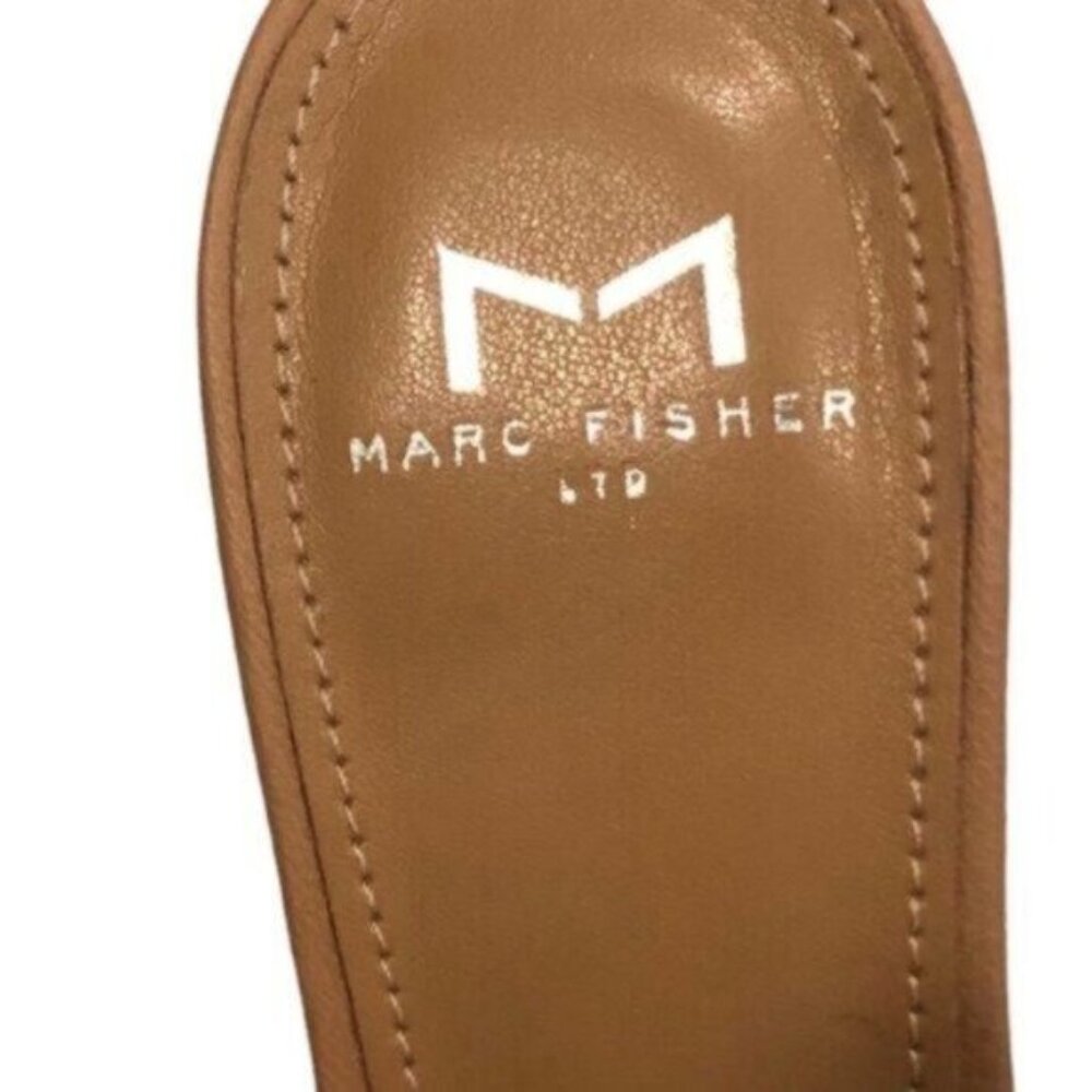 NWT Marc Fisher Tan Slide Sandal Heels 8 - Picture 10 of 10